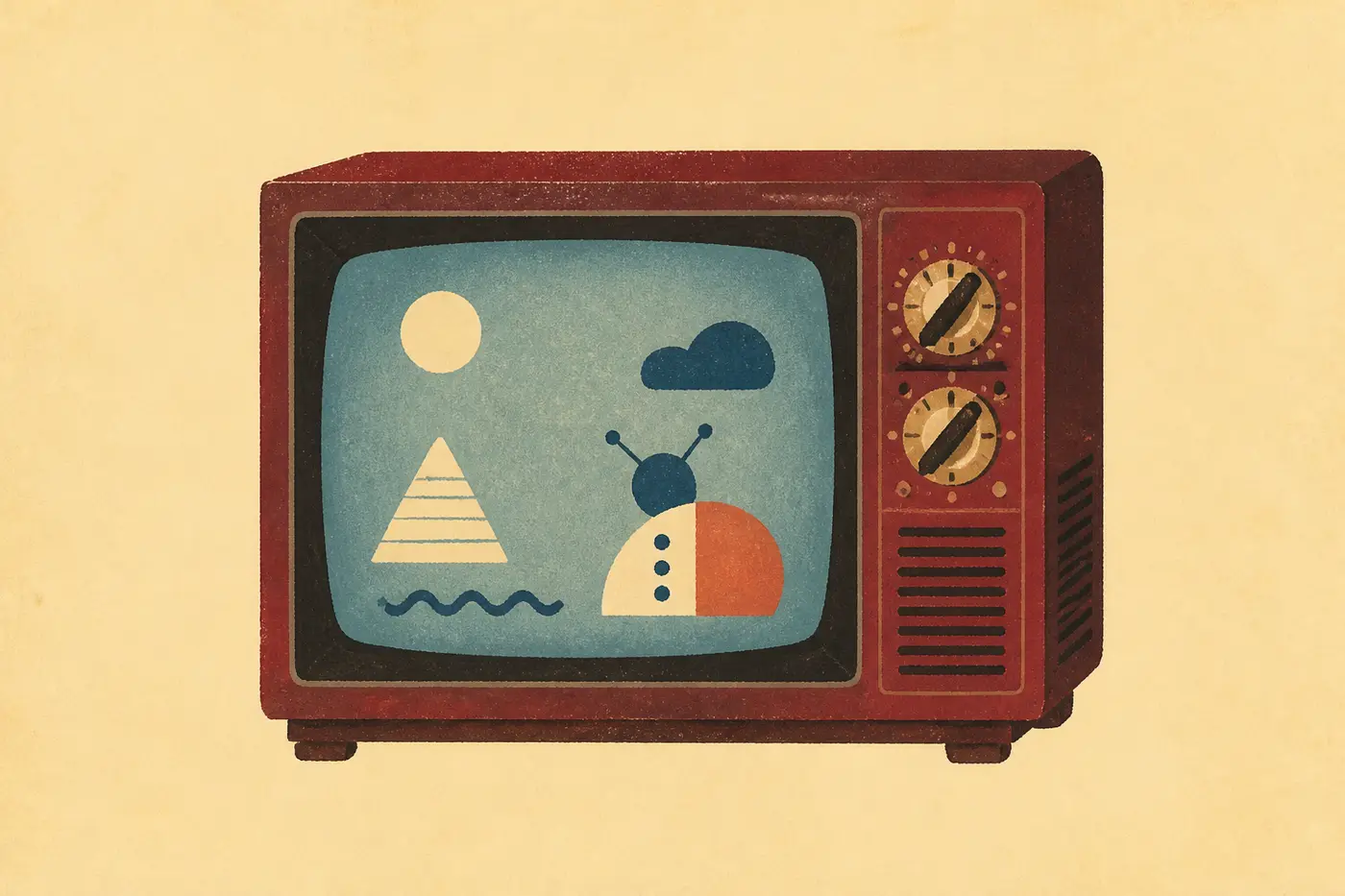 Old CRT television